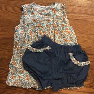 EUC Tank and Shorts Set Girls Size 4T
